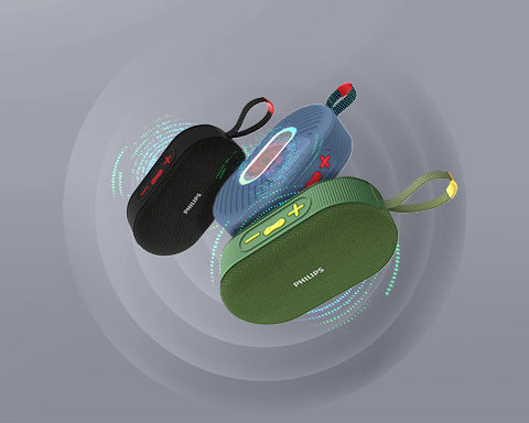 Philips portable bluetooth speakers, wireless speakers, portable radio